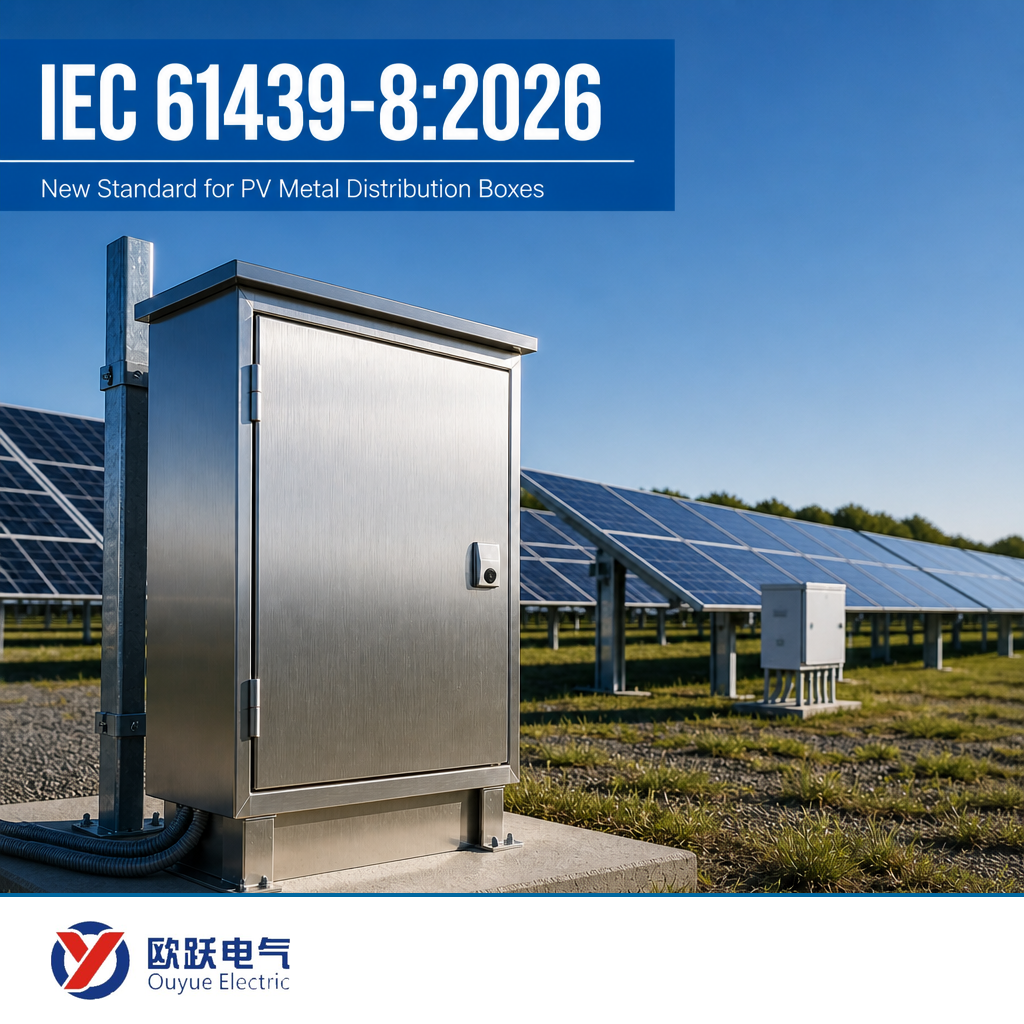 Nua IEC 61439-8:2026 Rialacha maidir le Boscaí Dáilte Miotail PV